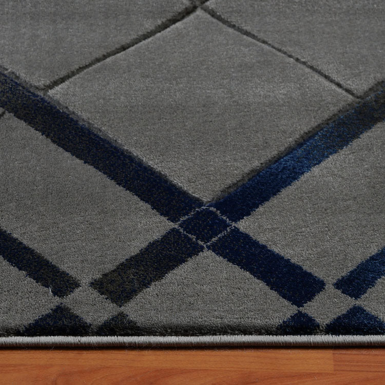 Canterbury 1129 Grey Blue Abstract Patterned Modern Rug - Rugs Of Beauty - 5