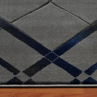 Canterbury 1129 Grey Blue Abstract Patterned Modern Rug - Rugs Of Beauty - 5