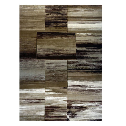 Canterbury 1130 Taupe Beige Brown Abstract Patterned Modern Rug - Rugs Of Beauty - 1