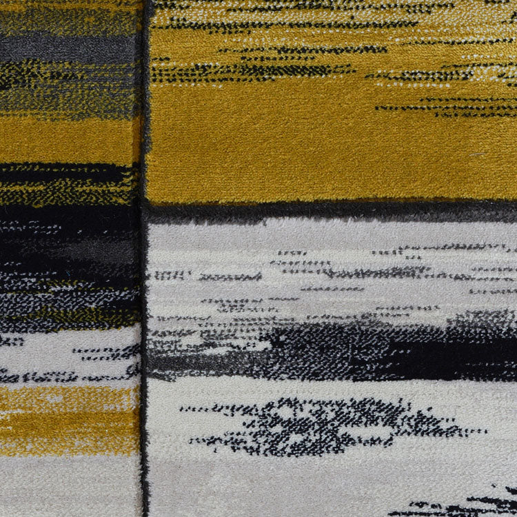 Canterbury 1130 Grey Gold Abstract Patterned Modern Rug - Rugs Of Beauty - 4