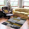 Canterbury 1130 Grey Gold Abstract Patterned Modern Rug - Rugs Of Beauty - 2
