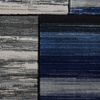 Canterbury 1130 Grey Blue Abstract Patterned Modern Rug - Rugs Of Beauty - 4
