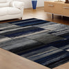 Canterbury 1130 Grey Blue Abstract Patterned Modern Rug - Rugs Of Beauty - 2