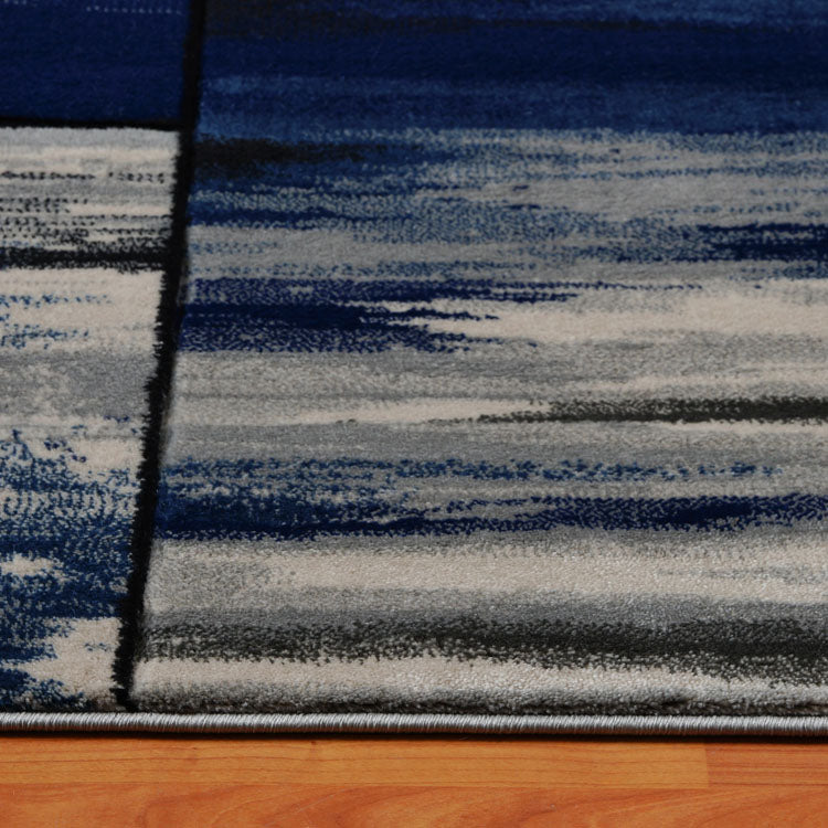 Canterbury 1130 Grey Blue Abstract Patterned Modern Rug - Rugs Of Beauty - 5