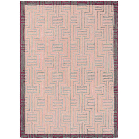 Ted Baker Kinmo Pink 56802 Designer Wool Viscose Rug - Rugs Of Beauty - 1