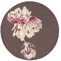 Ted Baker Tranquility Round Aubergine 56005 Designer Wool Viscose Rug - Rugs Of Beauty - 1