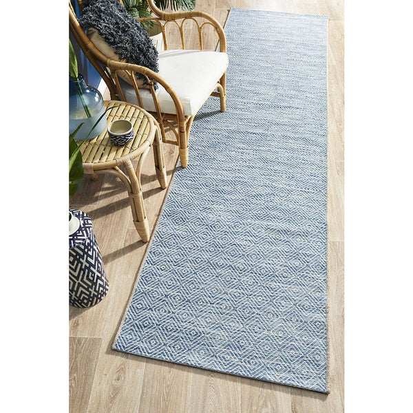 Siderno 4110 Blue Modern Indoor Outdoor Runner Rug - Rugs Of Beauty - 2
