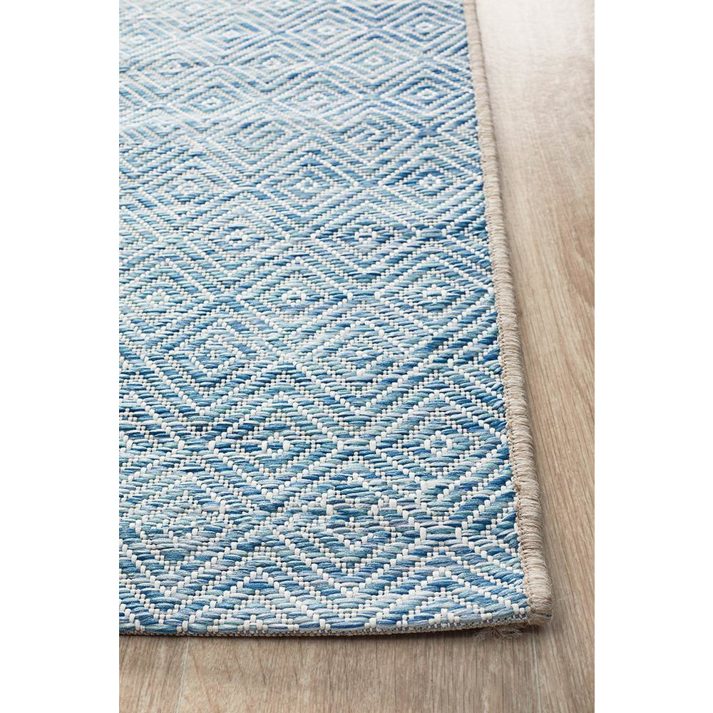 Siderno 4110 Blue Modern Indoor Outdoor Runner Rug - Rugs Of Beauty - 4