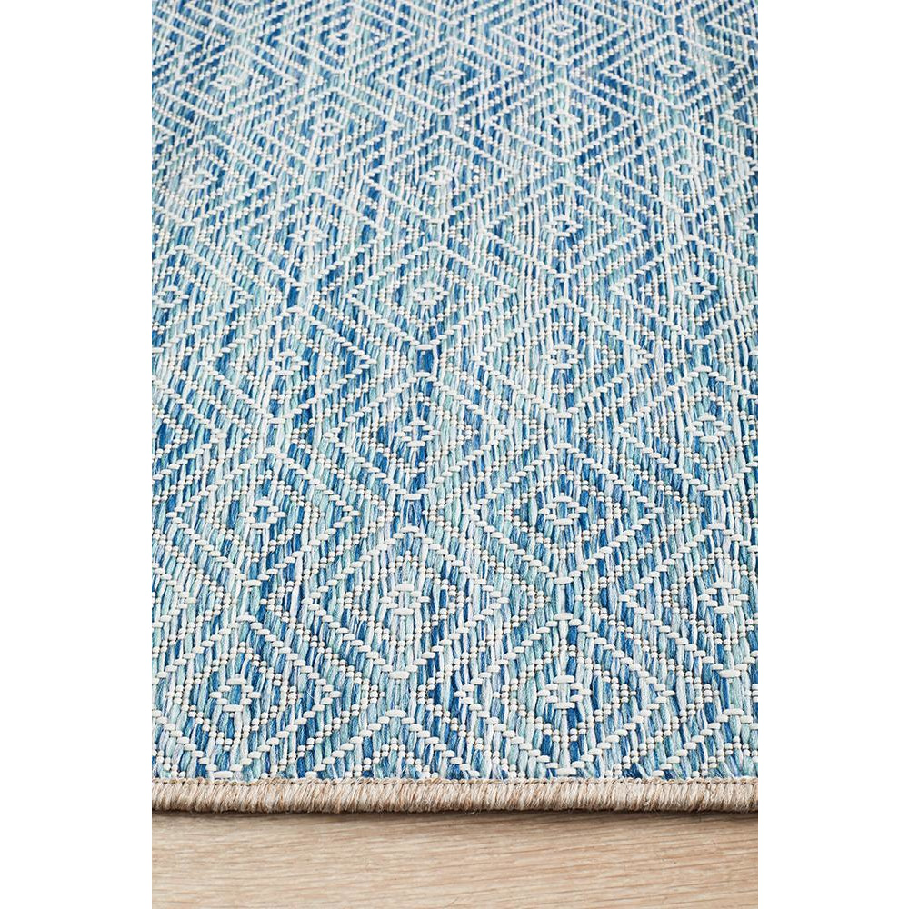 Siderno 4110 Blue Modern Indoor Outdoor Runner Rug - Rugs Of Beauty - 5