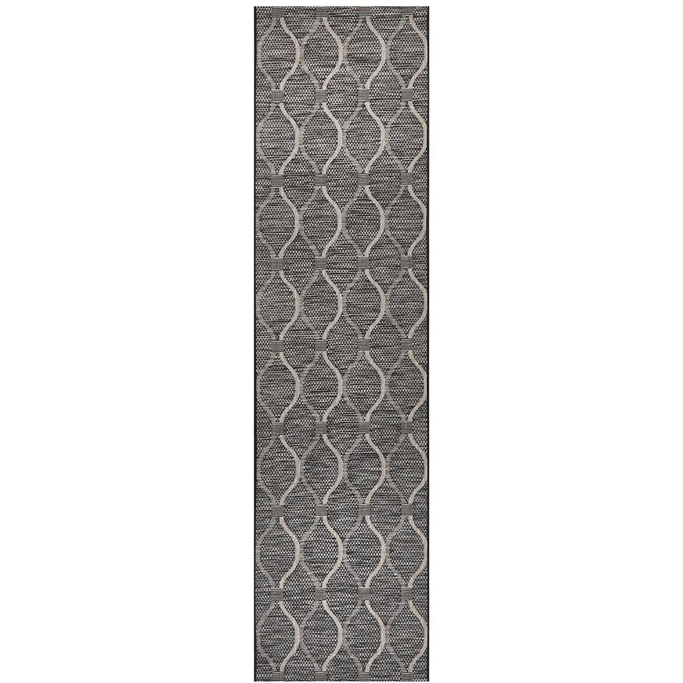Siderno 4111 Black Modern Indoor Outdoor Runner Rug - Rugs Of Beauty - 1