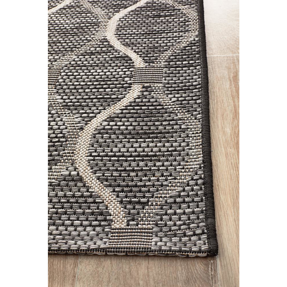 Siderno 4111 Black Modern Indoor Outdoor Runner Rug - Rugs Of Beauty - 4