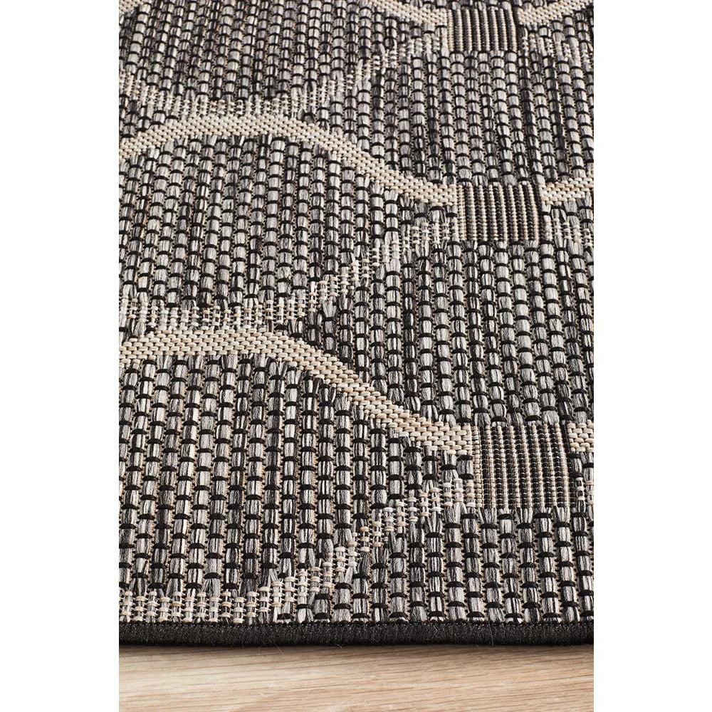 Siderno 4111 Black Modern Indoor Outdoor Runner Rug - Rugs Of Beauty - 5