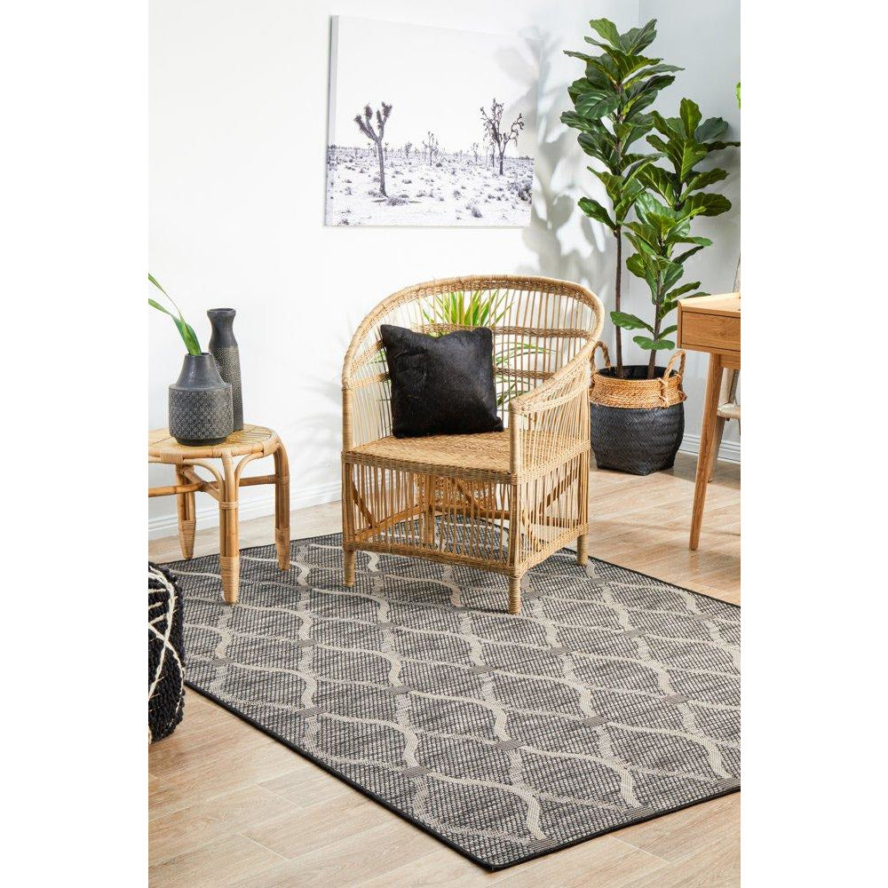 Siderno 4111 Black Modern Indoor Outdoor Rug - Rugs Of Beauty - 4