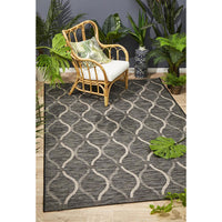 Siderno 4111 Black Modern Indoor Outdoor Rug - Rugs Of Beauty - 2