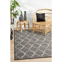 Siderno 4111 Black Modern Indoor Outdoor Rug - Rugs Of Beauty - 3