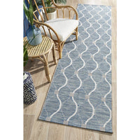 Siderno 4111 Blue Modern Indoor Outdoor Runner Rug - Rugs Of Beauty - 2