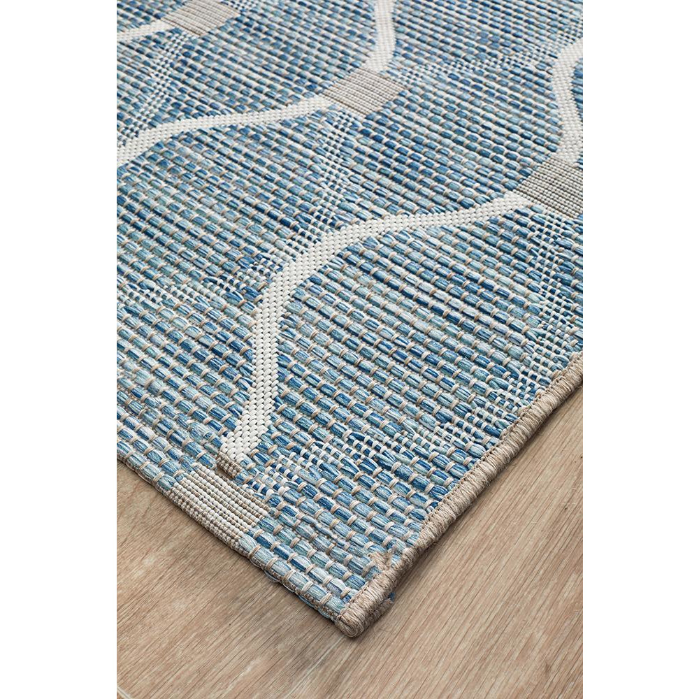 Siderno 4111 Blue Modern Indoor Outdoor Runner Rug - Rugs Of Beauty - 3