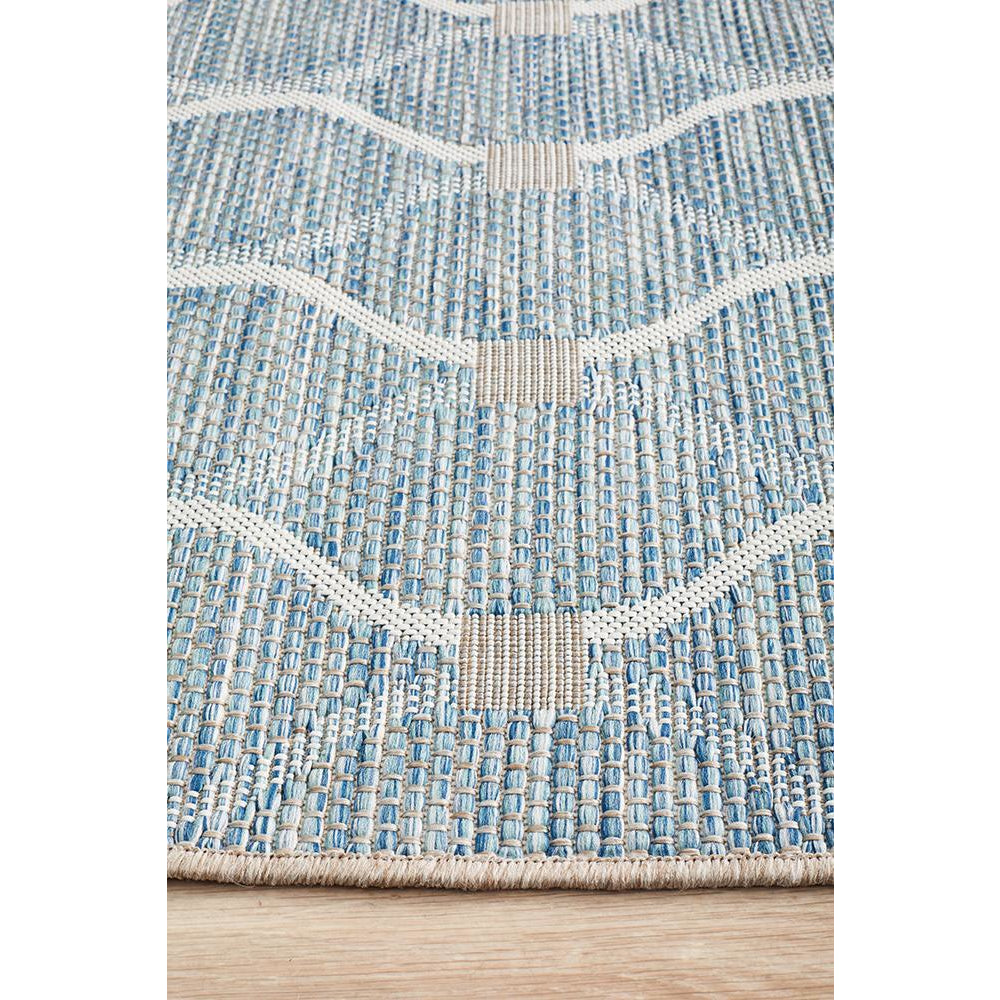 Siderno 4111 Blue Modern Indoor Outdoor Runner Rug - Rugs Of Beauty - 5