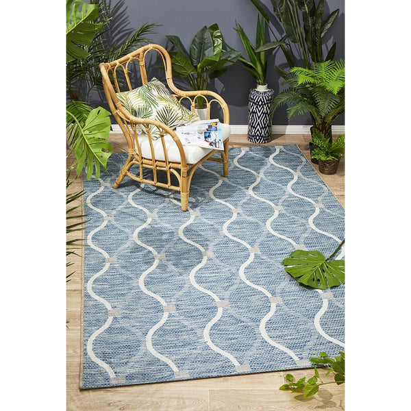 Siderno 4111 Blue Modern Indoor Outdoor Rug - Rugs Of Beauty - 2