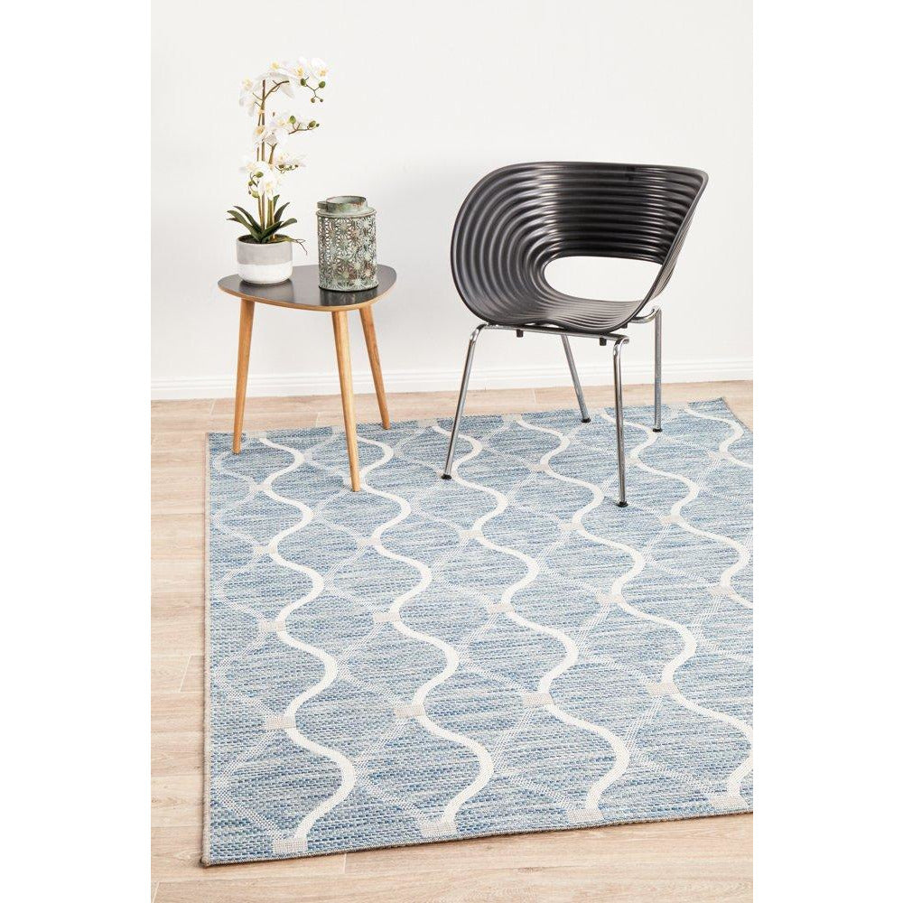 Siderno 4111 Blue Modern Indoor Outdoor Rug - Rugs Of Beauty - 3