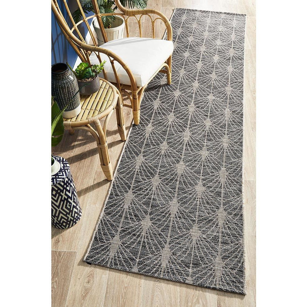 Siderno 4112 Black Modern Indoor Outdoor Runner Rug - Rugs Of Beauty - 2