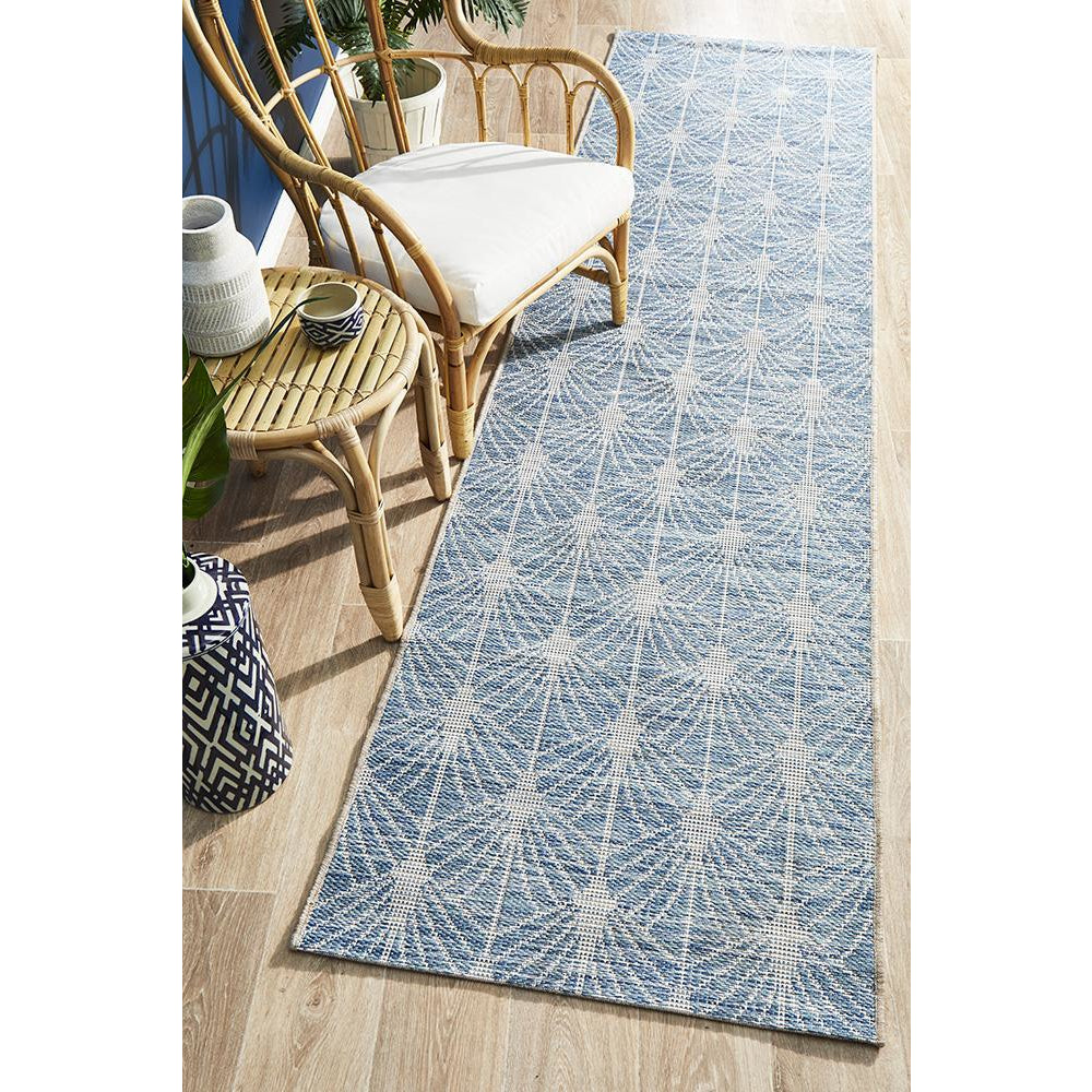 Siderno 4112 Blue Modern Indoor Outdoor Runner Rug - Rugs Of Beauty - 2