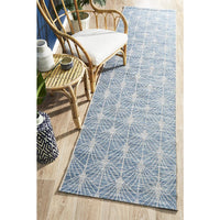 Siderno 4112 Blue Modern Indoor Outdoor Runner Rug - Rugs Of Beauty - 2