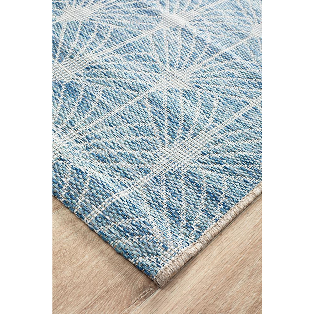Siderno 4112 Blue Modern Indoor Outdoor Runner Rug - Rugs Of Beauty - 3