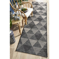 Siderno 4113 Black Modern Indoor Outdoor Runner Rug - Rugs Of Beauty - 2