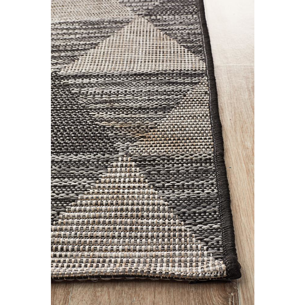 Siderno 4113 Black Modern Indoor Outdoor Runner Rug - Rugs Of Beauty - 4