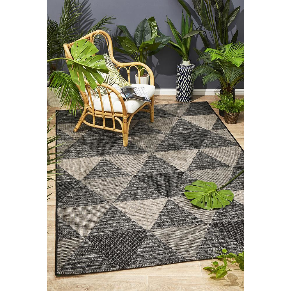 Siderno 4113 Black Modern Indoor Outdoor Rug - Rugs Of Beauty - 2