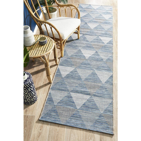 Siderno 4113 Blue Modern Indoor Outdoor Runner Rug - Rugs Of Beauty - 2