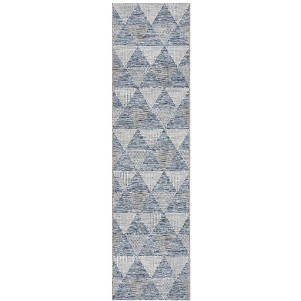 Siderno 4113 Blue Modern Indoor Outdoor Runner Rug - Rugs Of Beauty - 1