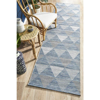 Siderno 4113 Blue Modern Indoor Outdoor Runner Rug - Rugs Of Beauty - 2