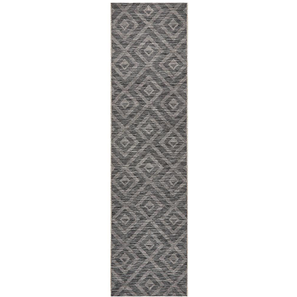 Siderno 4114 Black Modern Indoor Outdoor Runner Rug - Rugs Of Beauty - 1