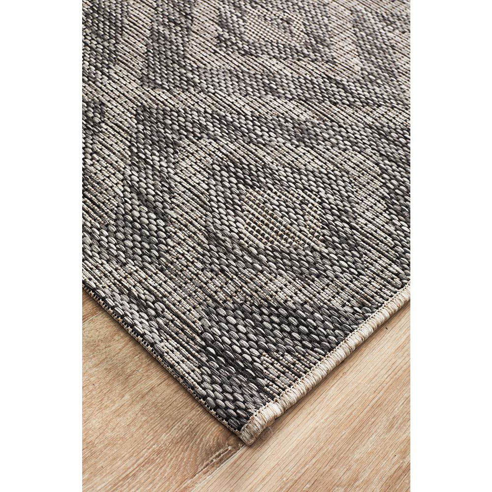 Siderno 4114 Black Modern Indoor Outdoor Runner Rug - Rugs Of Beauty - 3