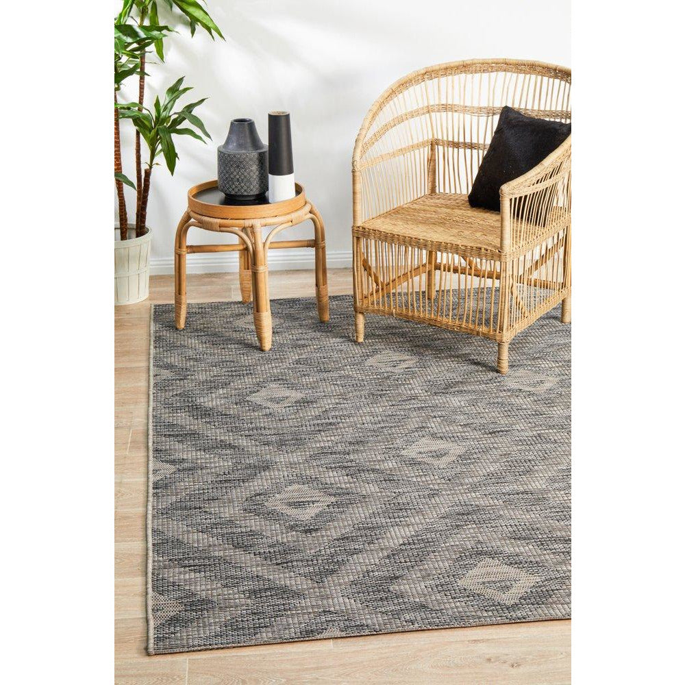 Siderno 4114 Black Modern Indoor Outdoor Rug - Rugs Of Beauty - 3