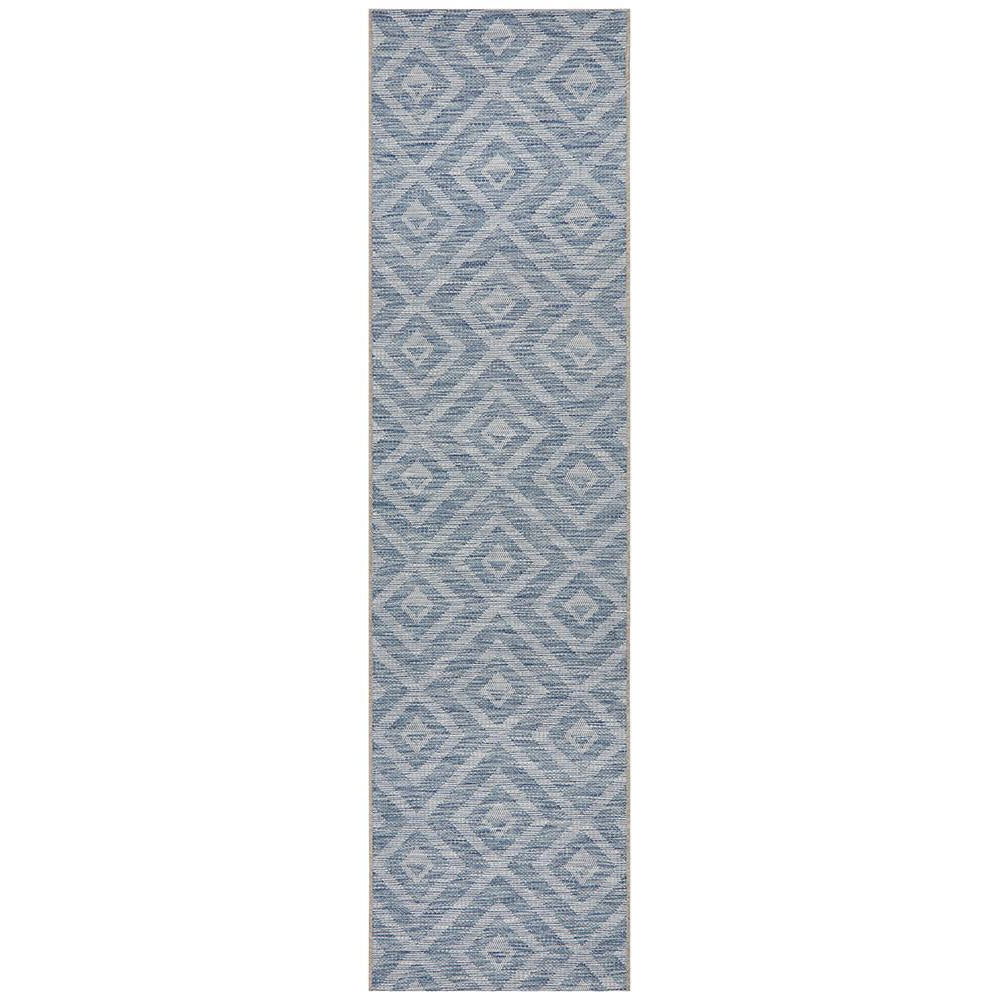 Siderno 4114 Blue Modern Indoor Outdoor Runner Rug - Rugs Of Beauty - 1