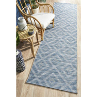 Siderno 4114 Blue Modern Indoor Outdoor Runner Rug - Rugs Of Beauty - 2