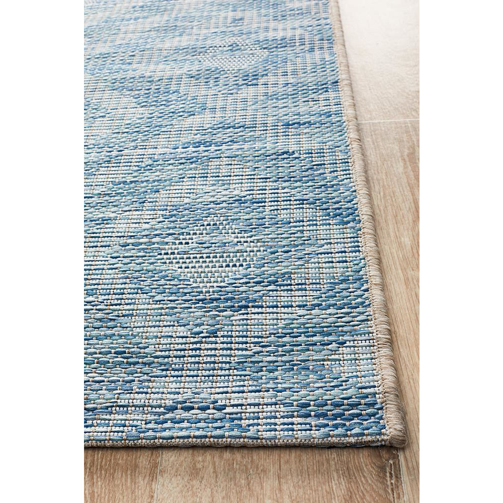 Siderno 4114 Blue Modern Indoor Outdoor Runner Rug - Rugs Of Beauty - 4