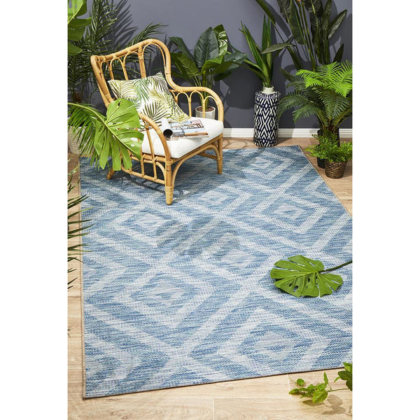 Siderno 4114 Blue Modern Indoor Outdoor Rug - Rugs Of Beauty - 2