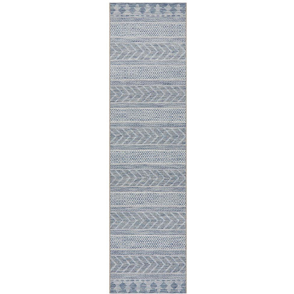 Siderno 4115 Blue Modern Indoor Outdoor Runner Rug - Rugs Of Beauty - 1