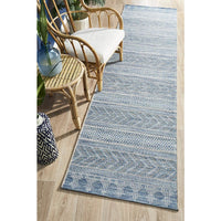 Siderno 4115 Blue Modern Indoor Outdoor Runner Rug - Rugs Of Beauty - 2