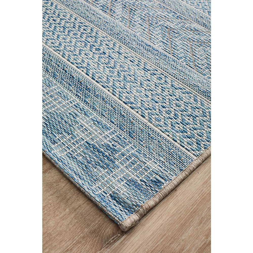 Siderno 4115 Blue Modern Indoor Outdoor Runner Rug - Rugs Of Beauty - 3