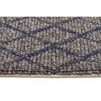 Grey Blue Trellis Flatweave Designer Rug - Rugs Of Beauty - 3