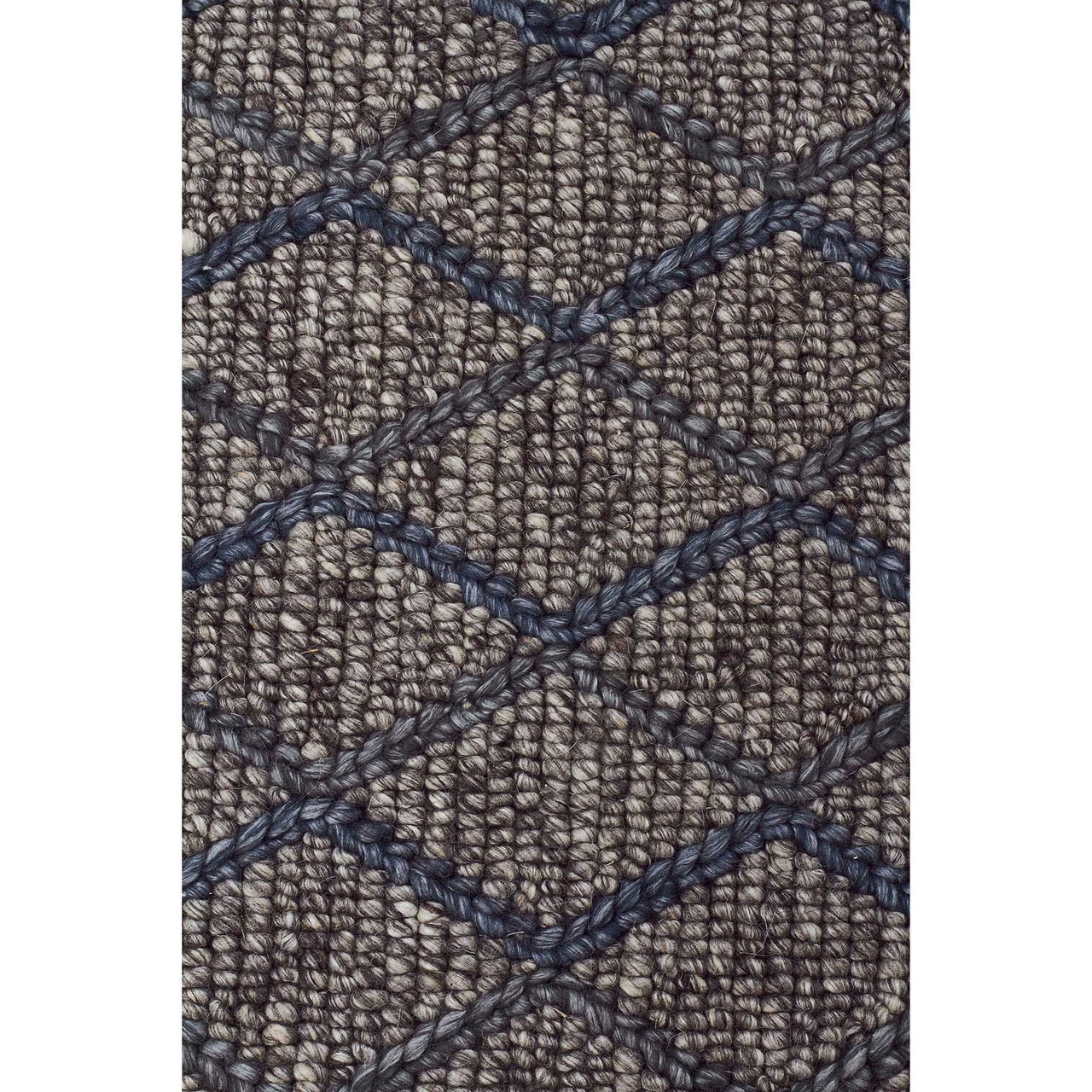 Grey Blue Trellis Flatweave Designer Rug - Rugs Of Beauty - 4