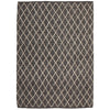 Beige Cream Trellis Charcoal Flatweave Designer Rug - Rugs Of Beauty - 1