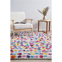 Gamma 455 Multi Colour Dot Modern Shaggy Rug - Rugs Of Beauty - 3