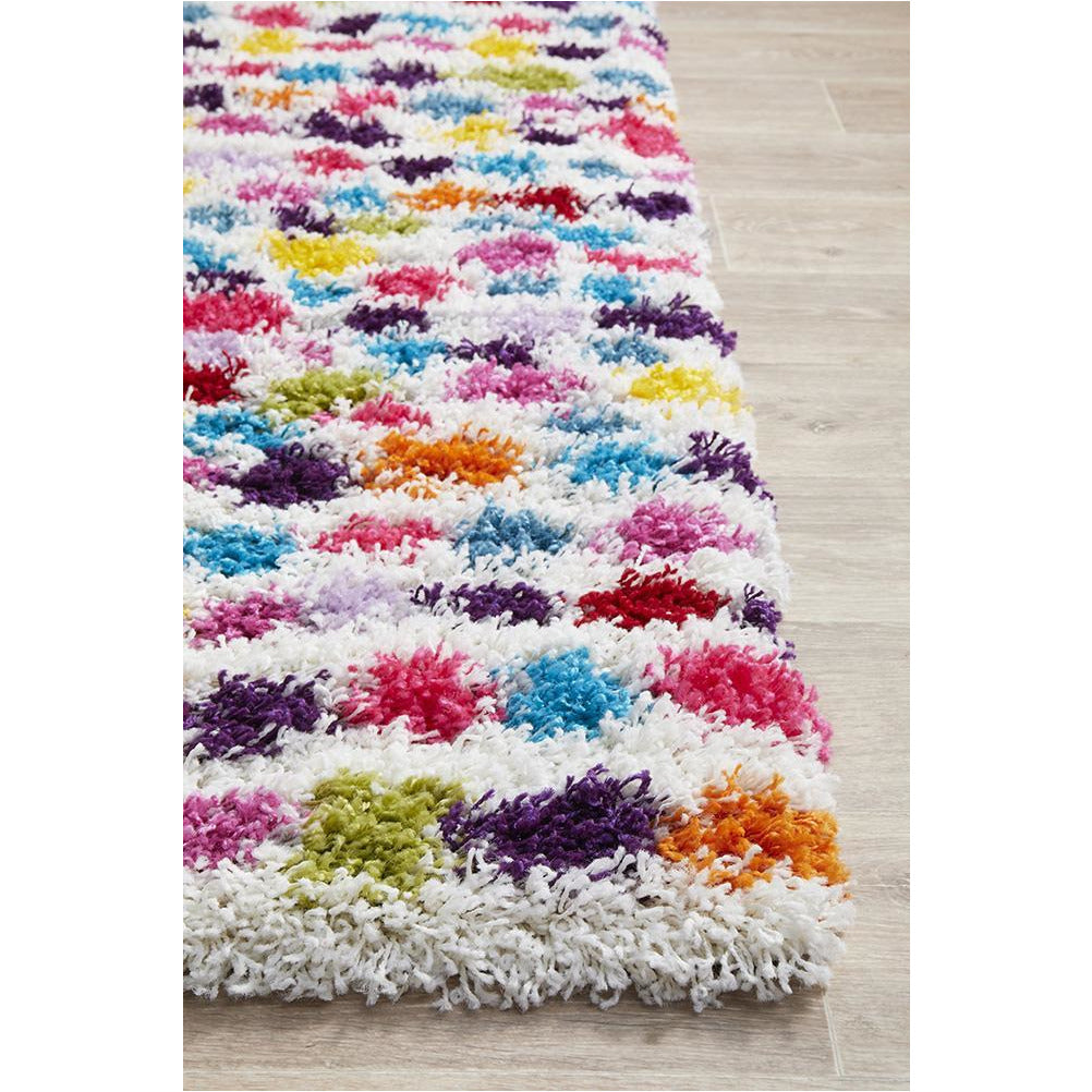 Gamma 455 Multi Colour Dot Modern Shaggy Rug - Rugs Of Beauty - 5
