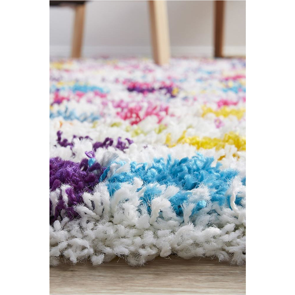Gamma 455 Multi Colour Dot Modern Shaggy Rug - Rugs Of Beauty - 6